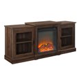 thumbnail image 4 of Manor Park Tiered Fireplace TV Stand for TVs up to 65", Dark Walnut, 4 of 8