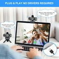 thumbnail image 3 of Webcam with Microphone for Desktop,1080P HD USB Webcam for PC Desktop & Laptop,with Privacy Cover&Webcam Tripod, Plug and Play,for Conferencing and Video Calling, 3 of 9