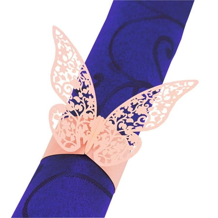 

Bag Of 50pcs Butterfly Napkin Serviette Buckle Holder Dinner Decor