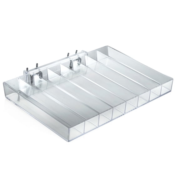 Eight Compartment Tray for Pegboard or Slatwall, 2-Pack