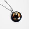 thumbnail image 4 of Xiong Fugu Elegant Glass Circular Pendant Necklace - Stunning Jewelry for Every Occasion, 4 of 5