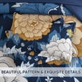 thumbnail image 5 of 7-Piece Queen Floral Bedding Set, Black & Blush Pink Botanical Boho Farmhouse Soft Microfiber All Season Bed In Bag With Sheets, 5 of 10