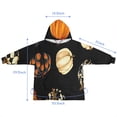 thumbnail image 7 of Halloween Patterned Pumpkins (2) Blanket Hoodies for Kids 6-13YR Oversize Wearable Blanket Hoodies for Boys Girls Teens, 7 of 7