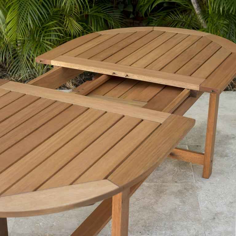 Bahamas 7 Piece Extendable Oval Patio Dining Set Eucalyptus Wood