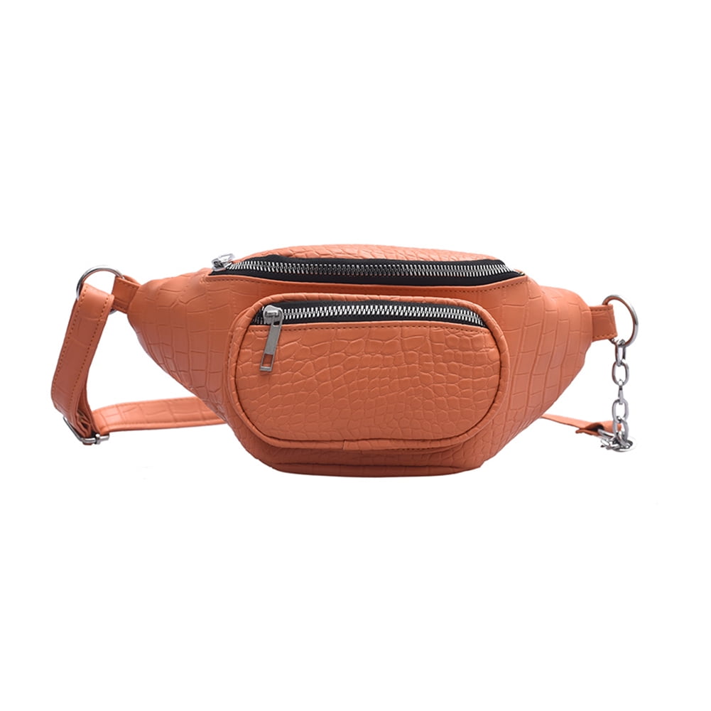 Womens Leather Fanny Pack Chest Bag Messenger Shoulder Bag Belt Waist Pouch Fashion Belt Bags