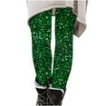 thumbnail image 3 of ATOGUTA Girls Legging St. Patrick's Day Pants High Waist Stretchy Soft Tights Size 3T-8, Green, 3 of 6