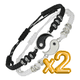 thumbnail image 1 of Pulsera De Pareja Yin Yang Brazalete Promesa Amor 1par Full Diámetro 15 cm Xtellar multicolor, 1 of 3