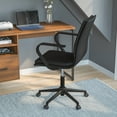 thumbnail image 3 of BizChair Mid-Back Designer Executive LeatherSoft Office Chair with Black Base and Arms, Black, 3 of 12