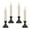 Antique, variant on Vintage LED Battery Operated Window Candles with Timer, Bright Warm White Glow, VT-1806P-4 (Pack of 4, Pewter)