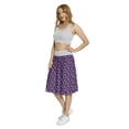 thumbnail image 3 of Women's Seashells Mollusk Oyster Sketch A-line Printed Skirt Casual Wear, 3XL, Dark Purple and White, by Ambesonne, 3 of 6