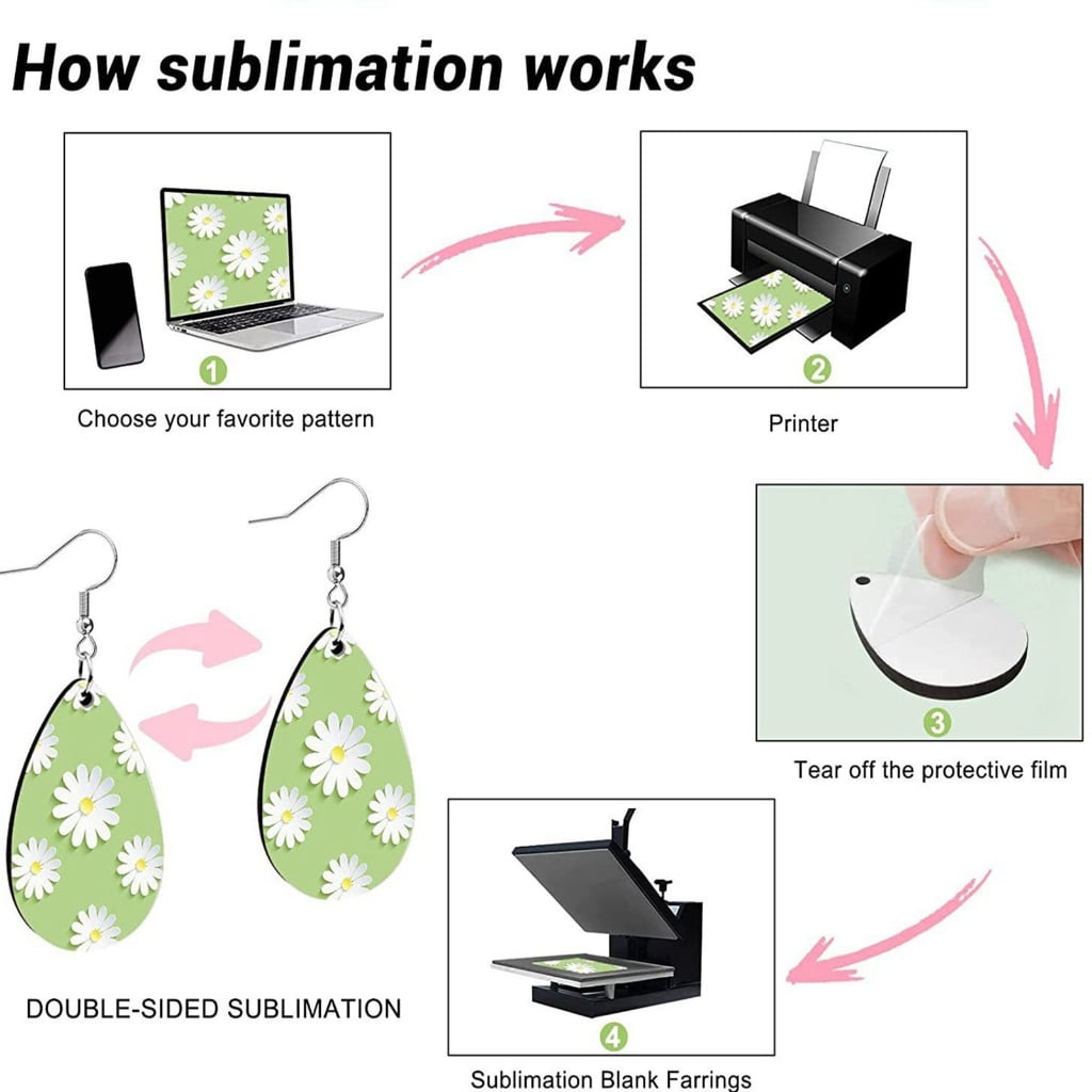 ZPAQI 82Pcs Clear Acrylic Sublimation Blanks Customizable Heat Transfer Pendant Set