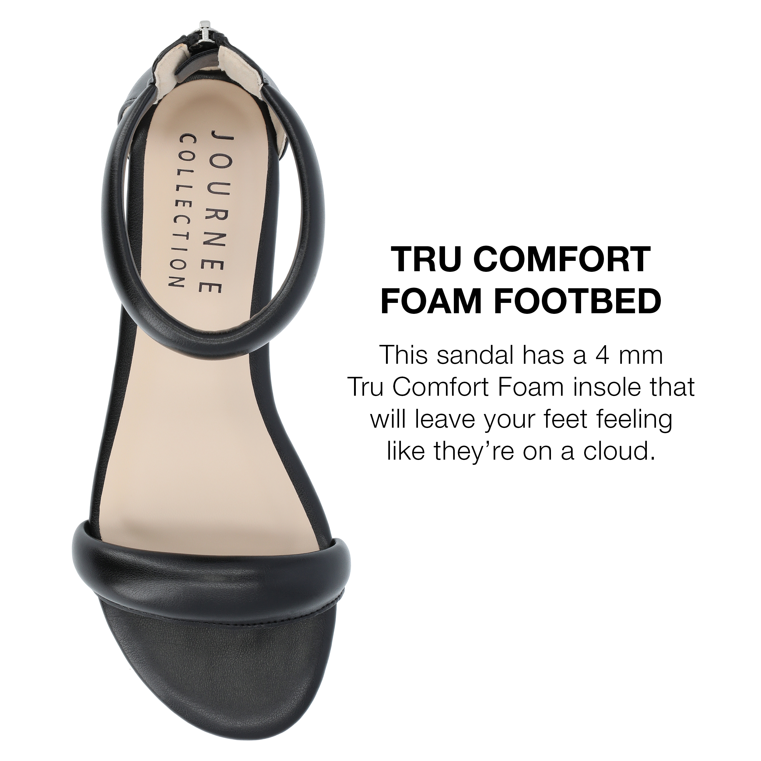 Journee Collection Womens Peytonn Back Heel Zip Ankle Strap Sandals