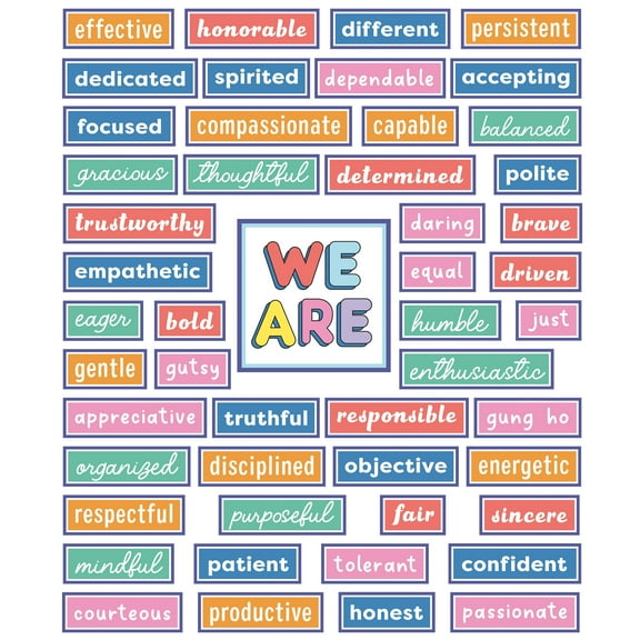 Carson Dellosa We Stick Together Motivational Pre-punched Bulletin Board Set (52 pieces)