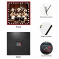thumbnail image 2 of Red Chef Wooden Wall Clock Silent Non Ticking, Kitchen Gourmet Black Plaid Vintage Square Wall Clocks Battery Operated, Decor Clock for Home Office, Living Room, Kitchen, 12 Inch, 2 of 9