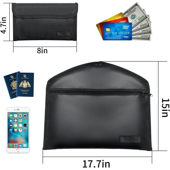 Fireproof & Waterproof Hanger Safe with Lock, Hidden Compartment for Money & Jewelry, 2 Pack