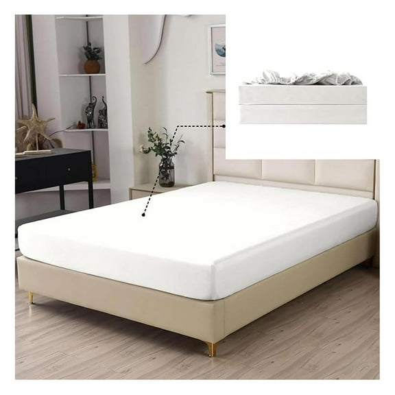 Twin Fitted Sheet 2 Pack, White Microfiber Deep Pocket Sheets - Soft Breathable Hotel Quality Twin XL Fitted Sheet, 39x75 Inch