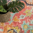 thumbnail image 4 of Wonnitar 5'x7' Boho Living Room Rug Colorful Bedroom Rug, Large Bohemian Nursery Rug, Hot Pink Non-Slip Machine Washable Soft Playroom Mat Indoor Floor Accent Carpet for Dining Table Mud Room, 4 of 11