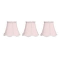 thumbnail image 3 of 3Pcs E14 Clip‑On Lampshade Pink Grids Modern Fabric Candle Chandelier Table Lamp Shade Decoration, 3 of 8