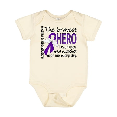

Inktastic Alzheimer s Disease Bravest Hero I Ever Knew 1 Gift Baby Boy or Baby Girl Bodysuit