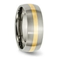 thumbnail image 4 of Chisel Titanium Brushed with 14k Gold Inlay 8mm Band, 4 of 7