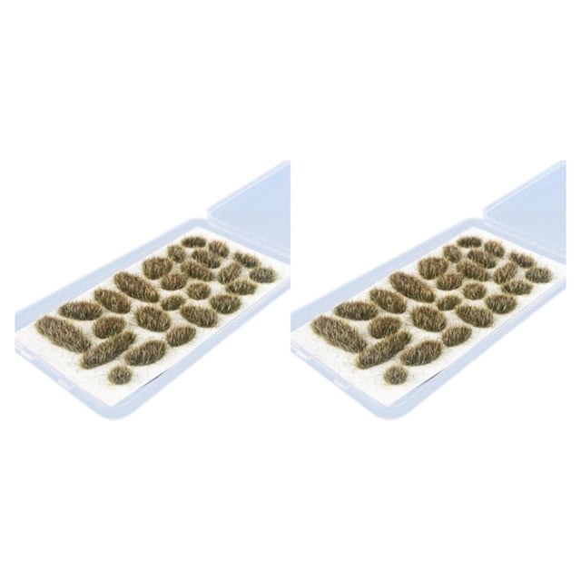 ZheElen 25x Simulation Cluster Green Grass for Train Scenery Decor Accessory Model Landscape Autumn Green 6mm 2Set