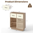 thumbnail image 7 of Manxile Entryway Cabinet, Kitchen Storage Cabinet, Farmhouse Buffet Sideboard with 2 Drawers and Sliding Door,Coffee Bar with Storage for Dining Room Living Room, 7 of 7