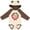 Natural & Brown w Ears, variant on Inktastic Merry Christmas Wreath with Red Bow and Ornaments Boys or Girls Long Sleeve Baby Bodysuit