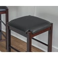 thumbnail image 3 of Linon Lancer 25" Indoor Wood Backless Counter Stool, Set of 2, Espresso, 3 of 8