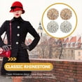 thumbnail image 2 of KAKOWELY 4pcs Metal Rhinestone Button Alloy Gold Round for Craft Projects, 2 of 8