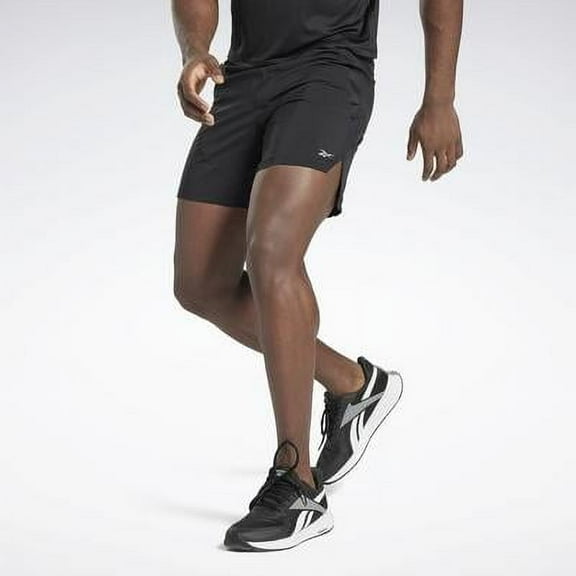 Reebok Mens Speedwick Athletic Workout Shorts, Black, Medium