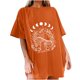 thumbnail image 1 of Blusa de manga corta de verano con estampado de sol y luna gótica vintage para mujer Pompotops hfajkhk140717, 1 of 9