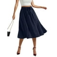 thumbnail image 5 of Gleelist Womens Midi Skirts with Pockets A-Line Casual High Waist Elastic Western Flowy Skirts for Women S-XXL, 5 of 7