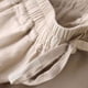 thumbnail image 4 of Pantalones anchos de algodón y lino para mujer: cintura alta elástica, corte holgado y ajustado, pantalones rectos informales para primavera/otoño, 4 of 6