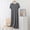 Dark Gray, variant on Naittoop Short Sleeve Modal Dress for Women Loose V Neck Nightgown Comfy Nightshirt Sleepwear