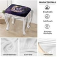 thumbnail image 4 of Xoenoiee Purple Butterfly Moon Flower Marble Print Stool Covers Rectangle Stretch Rectangle Bar Stool Covers with Elastic Band Jacquard Chair Seat Slipcover for Wooden Metal Bench, 2 Pack, 4 of 6
