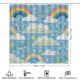 thumbnail image 2 of Shower Curtain 4 Piece Set with Non-Slip Rugs Toilet Lid Cover And Bath Mat Bathroom Decor Set Rainbows And Clouds Waterproof Shower Curtain Retro Nursery Rainbow Sun Cloud for Bathroom Decor Set, 2 of 8