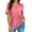 Pink, variant on Vetement Femme ete 2025 Women Short Sleeve Shirts V Neck Summer Tops Casual Work Basic Tees Tops Women's Tees Loose Fit Short Sleeve Women Medium Pack T Shirts Large Extra Long Light Long Our XL
