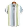 thumbnail image 4 of S-4X Big & Tall Shirts for Men Plus Size Short Sleeve Button-Down T-Shirts Lightweight Color-Block Collared Beach Tshirts Tees Tops, 4 of 6