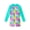1PC Blue Tropical leaves, variant on Serdomi Toddler One Piece Rash Guard Swimsuits Long Sleeve with Zipper Front Tropical Leaves Bathing Suit Size 10