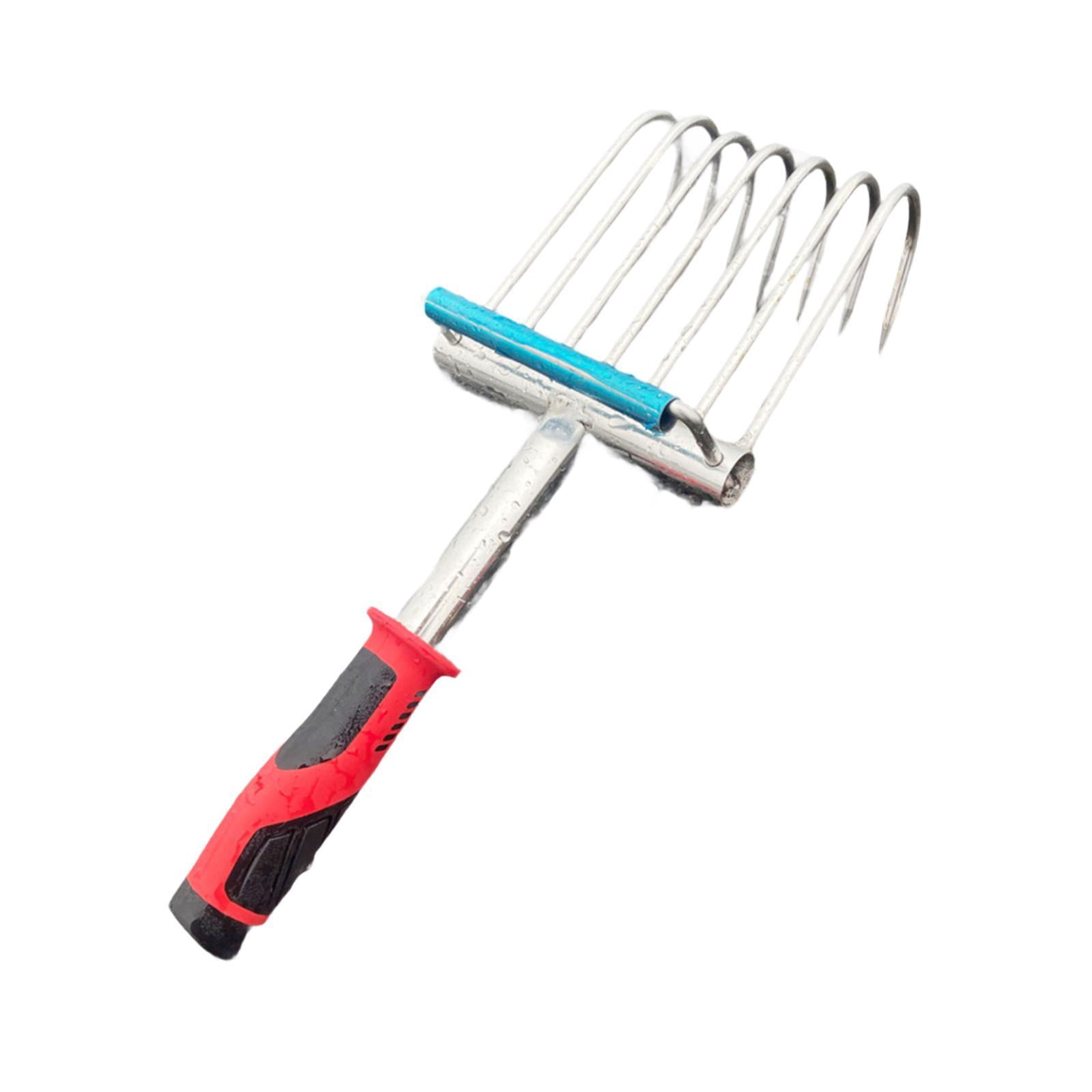 figatia Hand Rake Small Tool Cultivating Small Handheld Versatile Digging Soil Tiller for Lawn Backyard Yard Work Seaside