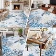 thumbnail image 6 of Marine Life Washable Living Room Rugs 6'x9', Ocean Turtle Coral Starfish Seashell Coastal Undersea World Low Pile Throw Large Area Rug Non-Slip Sturdy Edge Binding Carpet for Dining Room Kitchen, 6 of 9