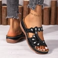 thumbnail image 6 of Sandals for Women Baeitkot Women's Spring Summer Fashionable Casual Versatile Solid Color Open Toe Trendy One-Strap Slippers Wedge Heels Shoes, 6 of 9