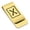 Gold, variant on Stainless Steel Elder Futhark Gebo Rune Classic Slim Money Clip Credit Card Holder