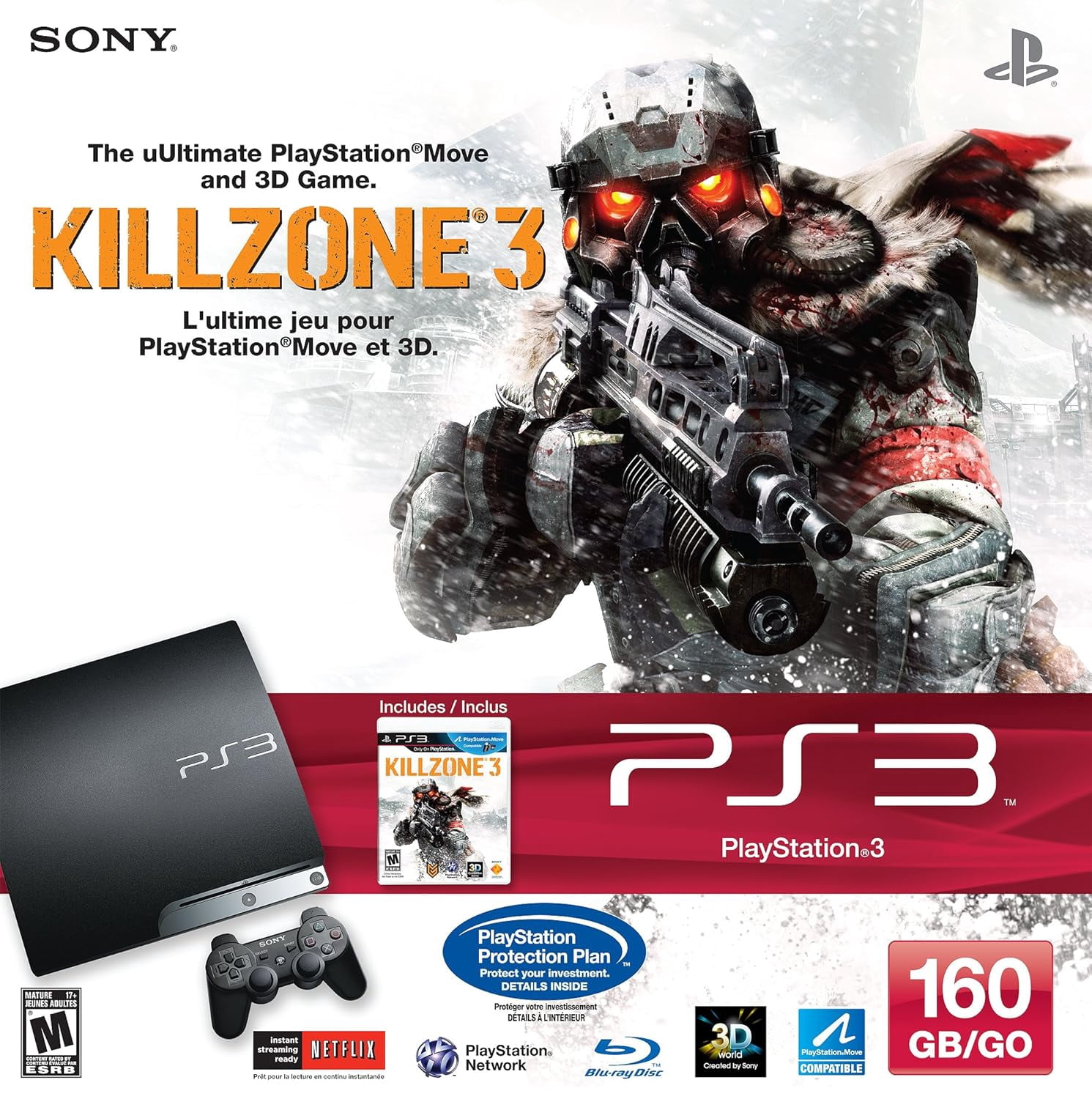 Console Sony PlayStation 3 Super Slim 500 Go + Assassin's Creed 3 - Rose (NEUVE Scellée)