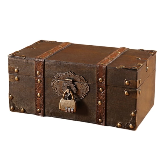 lanema Elegant Portable Sturdy Wood Chest Convenient for Household and Organization