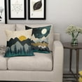 thumbnail image 2 of Abstract Boho Throw Pillow Covers 24x24 Inch Set of 2 Mountain Nature Landscape Sunset Forest Cotton Linen Pillow Covers Modern Cushion Case for Home Sofa Couch Bed Outdoor Indoor Decoration, 2 of 6