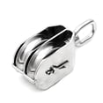thumbnail image 4 of S SERENABLE M50 Stainless Steel Double Pulley Rope Pully Swivel Block Lifting Wheel New, 4 of 8