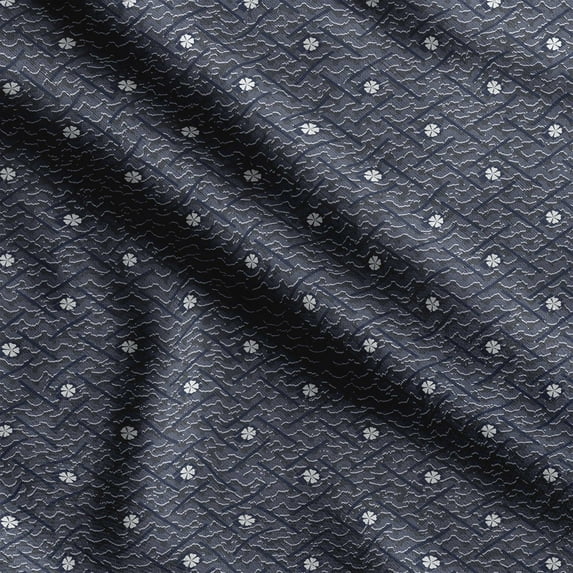 Soimoi Floral Print,Cotton Poplin, Sewing Fabric Sold by The Yard 42 Inch Wide,Sewing Craft Quilting/Quilt Making Fabric, Blue2