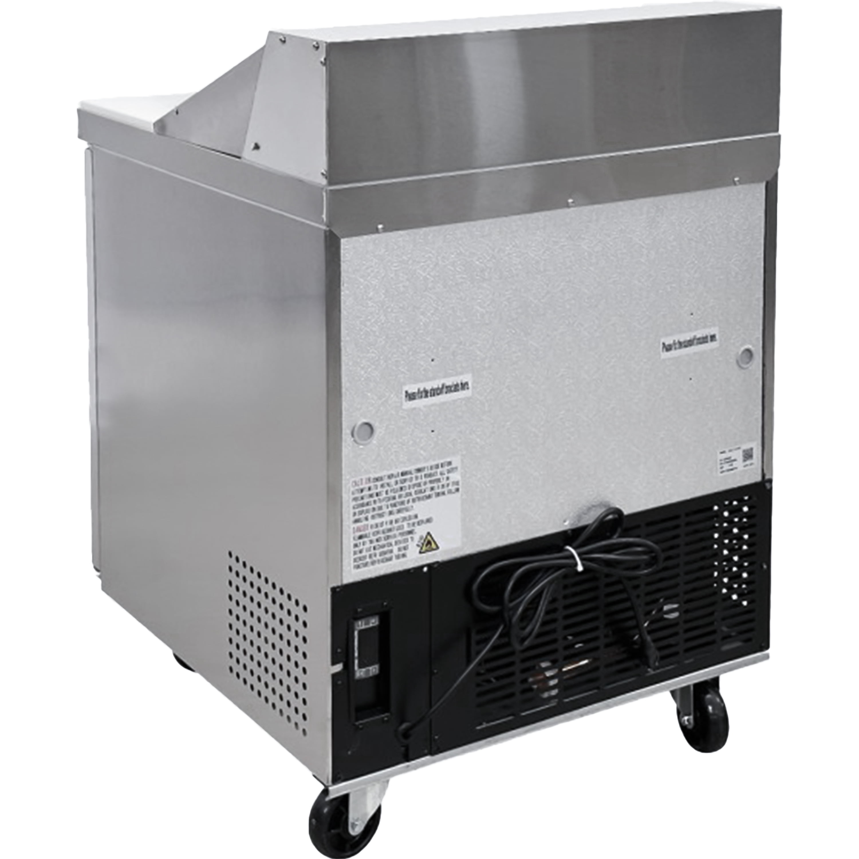 NSF 27.5 in. Single Door Refrigerated Mega Top Sandwich Prep Table 5.7 Cu.Ft.  Commercial ETL Pizza Pre Table Refrigerator