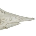 thumbnail image 6 of 44" x 16" Cream Polystone Textured Fish Sculpture with Brown Distressing and Black Metal Stand, by DecMode, 6 of 10